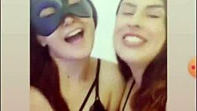 Latina teen masturbates wet tits outdoor street