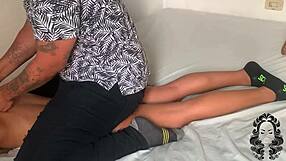 he DOMINATED my stepsister with erotic MASSAGE and tits