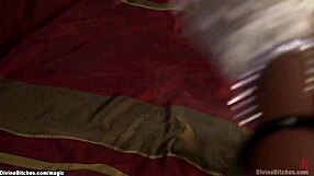 black mistress guides new male slave in training session