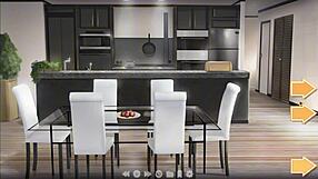 Naughty Aunt Rubs Giant Tits On Dick