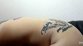 German Teen Doreen in Black Stockings Picked Up for No Condom Fuck