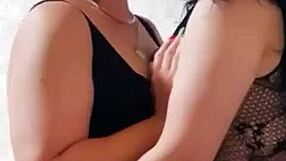 Stepmother with a big ass seduces stepdaughter for hot sex
