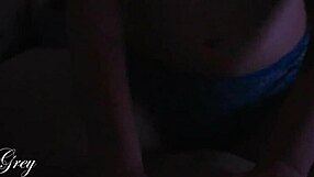 teen dirty slut rides monster cock with romantic lights in homemade couple scene 😈💦