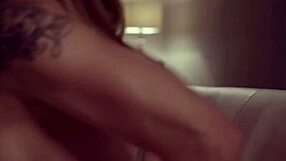 Tranny Casey Kisses dominates Rocky Emerson with intense fucking after steamy sensual kisses.