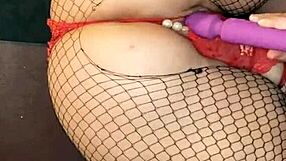 christmas striptease with ripped clothes and thong