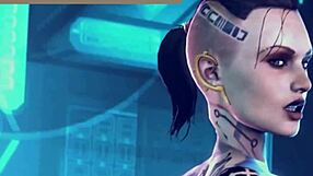 shy babe licks huge cock in 3d