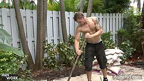 Lustful Tattooed Gay Sucks Big Cock And Gets Nailed Outdoors With Cum