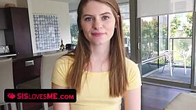 Stepsister gets cum in mouth