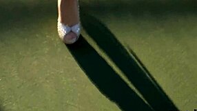 hey, watch this stockinged milf dine on dick?