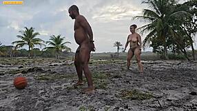 Football Got Boring, So Let’s Hook Up with Big Tits and Interracial Action