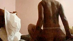 sexy ebony step mom passionately rides her son's big black cock in this preview