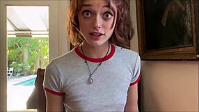 Freaky little 18+ step sister gets wild in family therapy with Alex Adams