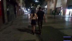 Couple enters erotic cinema cabin for sex, finds masturbator fucking cuckold's wife