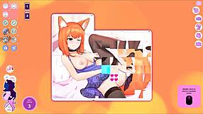catgirl waifu moans masturbating big tits ass feet monster