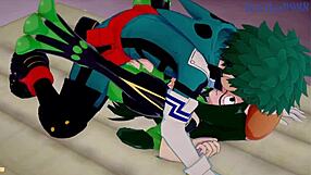 Tsuyu Asui, Mt Lady, Izuku Midoriya in Wild Hentai Creampie Action. My Hero Academia Gets Steamy!