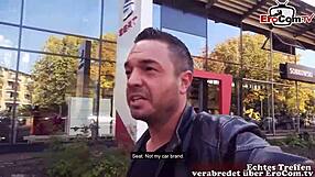 Outdoor pov with tattooed blonde german milf pussy