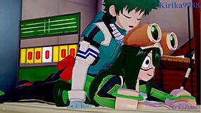 Tsuyu Asui, Mt Lady, Izuku Midoriya in Wild Hentai Creampie Action. My Hero Academia Gets Steamy!