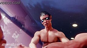 harptoad starfire learns earth customs with deepthroat and facial action in wild 3d hentai