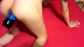 Slut Lucy Gets Bottle Fucked Hard. Watch Her Moan.