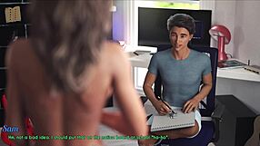 A wife and stepmother play a fun game together