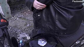 Hot MILF Craves Motorcycles and Monster Cocks Outdoors!