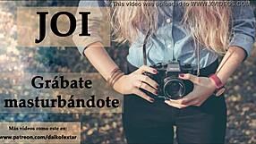 spanish joi voice prepares your camera for cum