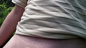 Sexy Milf Frina Outdoors Undresses Young Guy And Jerks Off Cock For Cumshot In Old Young Taboo