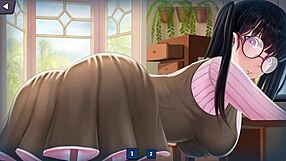 curvy gamer girl sophie plays with huge cock