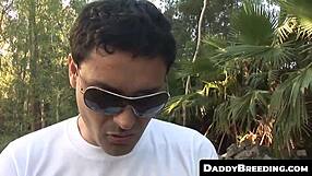 Hey, you think this big-dicked old man can keep slamming his twink bareback?