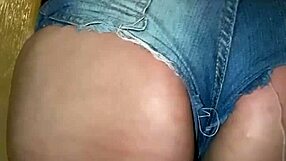 blonde busts ass while friend watches tv