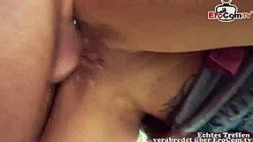 Outdoor pov with tattooed blonde german milf pussy