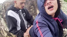 Caught Curvy Novinha with Monster Cock on the Beach?