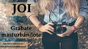 spanish joi voice prepares your camera for cum