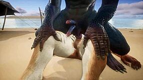 tiger makes lizard orgasm multiple times. in wildlife setting.