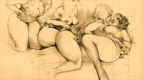 Hej, si kdaj videl tako divjo vintage erotično ilustracijo?