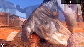Alpha Wolf Devours Sexy She-Wolf in Wild Life Scene