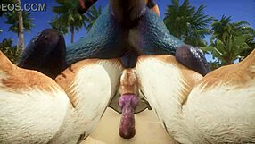 tiger makes lizard orgasm multiple times. in wildlife setting.