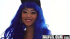 Miko Dai undresses for POV assfucking in hidden spot