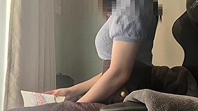 Big Tits Girl Reads Book but Fingers Sensitive Spot