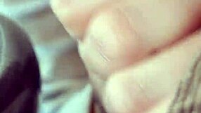 subtle blowjob in the car with swallowing and finger sucking