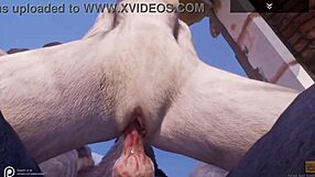 Alpha Wolf Devours Sexy She-Wolf in Wild Life Scene