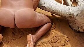 Latina shemale Ladysilva enjoys anal sex on the beach