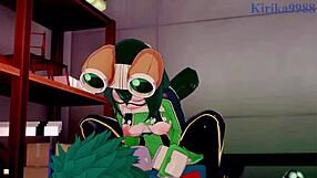 Tsuyu Asui, Mt Lady, Izuku Midoriya in Wild Hentai Creampie Action. My Hero Academia Gets Steamy!