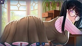 curvy gamer girl sophie plays with huge cock