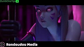 Kiriko Battles D.Va in Animated Hentai Music Video