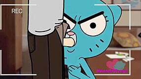 Gumball Cartoon Uncensored Blowjob and Handjob