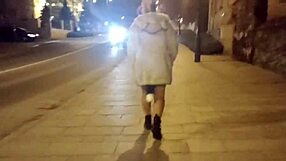 Ariela Rider Walking With Anal Plug In Street, Big Pussy Lips Exposed
