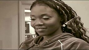 hot little 18+ black slut devastated by two huge black cocks