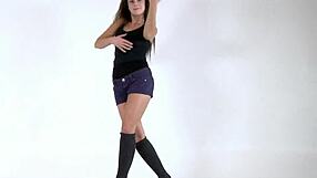 kurganova shows amazing flexibility in naked yoga performance