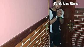 almost caught by husband while sucking neighbor's big cock